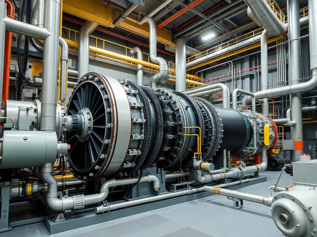 Gas turbine hall of a combined cycle power plant